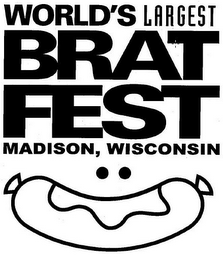 WORLD'S LARGEST BRAT FEST MADISON, WISCONSIN logo