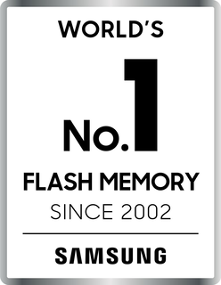 WORLD'S NO.1 FLASH MEMORY SINCE 2002 SAMSUNG logo