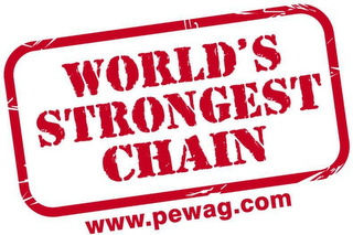 WORLD'S STRONGEST CHAIN WWW.PEWAG.COM logo