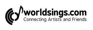WORLDSINGS.COM CONNECTING ARTISTS AND FRIENDS logo