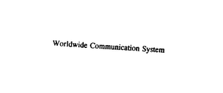 WORLDWIDE COMMUNICATION SYSTEM logo