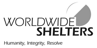 WORLDWIDE SHELTERS HUMANITY, INTEGRITY RESOLVE logo