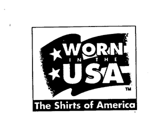 WORN IN THE USA THE SHIRTS OF AMERICA logo
