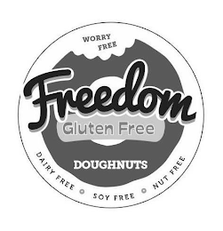 WORRY FREE FREEDOM GLUTEN FREE DOUGHNUTS DAIRY FREE · SOY FREE · NUT FREE logo