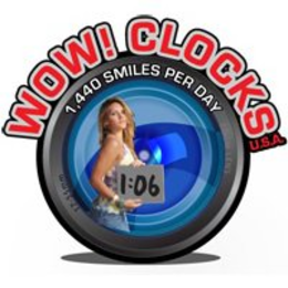 WOW! CLOCKS U.S.A. 1,440 SMILES PER DAY 1:06 logo