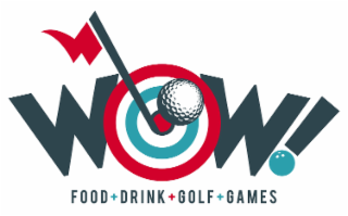 WOW! FOOD + DRINK + GOLF + GAMES logo