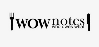 WOW NOTES WHO OWES WHAT logo