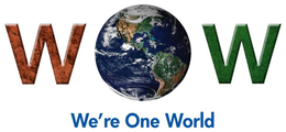 WOW WE'RE ONE WORLD logo