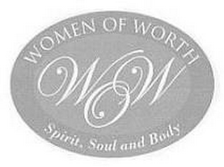 WOW WOMEN OF WORTH SPIRIT, SOUL AND BODY logo