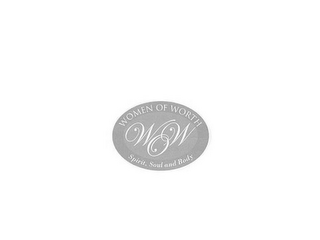 WOW WOMEN OF WORTH SPIRIT, SOUL AND BODY logo