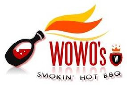 WOWO'S  W SMOKIN HOT BBQ logo