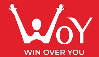WOY WIN OVER YOU logo