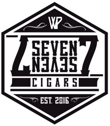 WP 7 SEVEN SEVEN 7 CIGARS EST. 2016 logo