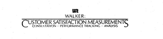 WR WALKER: CUSTOMER SATISFACTION MEASUREMENTS CONSULTATION - PERFORMANCE TRACKING - ANALYSIS logo