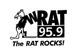 WRAT 95.9 THE RAT ROCKS! logo