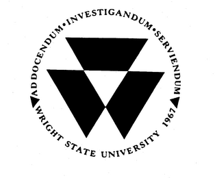 WRIGHT STATE UNIVERSITY 1967 AD DOCENDUM INVESTIGANDUM SERVIENDUM logo