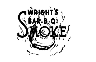 WRIGHT'S BAR-B-QUE SMOKE logo