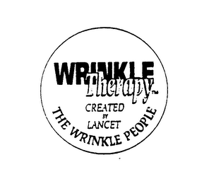 WRINKLE THERAPY CREATED BY LANCET THE WRINKLE PEOPLE logo