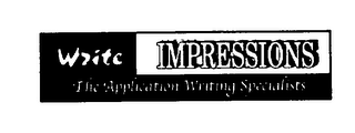 WRITE IMPRESSIONS THE APPLICATION WRITING SPECIALISTS logo