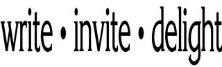 WRITE · INVITE · DELIGHT logo