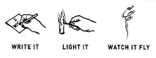 WRITE IT LIGHT IT WATCH IT FLY logo