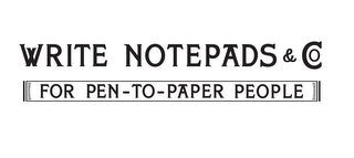WRITE NOTEPADS & CO. FOR PEN-TO-PAPER PEOPLE logo