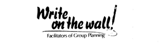 WRITE ON THE WALL INC.! FACILITATORS OF GROUP PLANNING logo