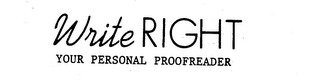 WRITE RIGHT YOUR PERSONAL PROOFREADER logo