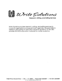 WRITE SOLUTIONS RESEARCH, WRITING, AND EDITING SERVICES logo