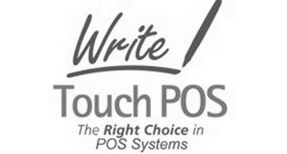 WRITE TOUCH POS THE RIGHT CHOICE IN POS SYSTEMS logo
