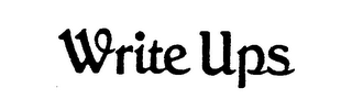 WRITE UPS logo