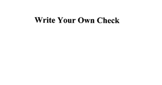 WRITE YOUR OWN CHECK logo
