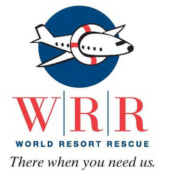 WRR, WORLD RESORT RESCUE, THERE WHEN YOU NEED US. logo