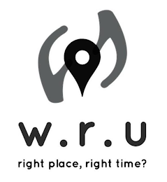 W.R.U RIGHT PLACE,RIGHT TIME? logo
