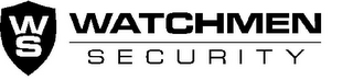 WS WATCHMEN SECURITY logo