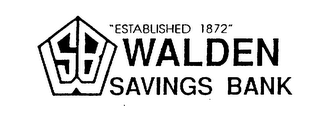 WSB WALDEN SAVINGS BANK "ESTABLISHED 1872" logo