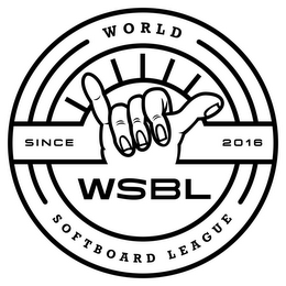 WSBL WORLD SOFTBOARD LEAGUE SINCE 2016 logo