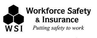 WSI WORKFORCE SAFETY & INSURANCE PUTTING SAFETY TO WORK logo