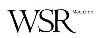 WSR MAGAZINE logo
