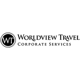 WT WORLDVIEW TRAVEL CORPORATE SERVICES logo