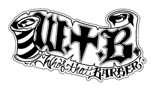 W.T.B. WHO'S THAT BARBER logo