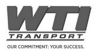 WTI TRANSPORT OUR COMMITMENT: YOUR SUCCESS. logo