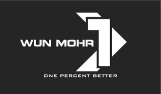 WUN MOHR 1 ONE PERCENT BETTER logo