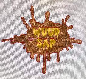 WUUD SAP MADE WITH PURE MICHIGAN HONEY logo