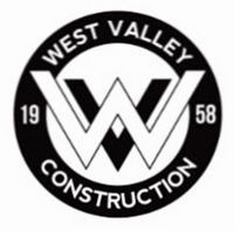 WV WEST VALLEY CONSTRUCTION 1958 logo