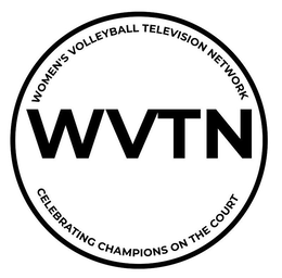 WVTN WOMEN'S VOLLEYBALL TELEVISION NETWORK CELEBRATING CHAMPIONS ON THE COURT logo