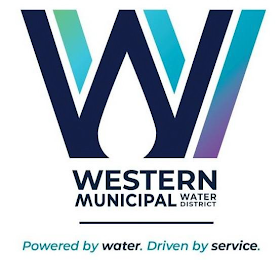 WW WESTERN MUNICIPAL WATER DISTRICT POWERED BY WATER. DRIVEN BY SERVICE. logo