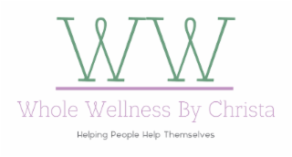 WW WHOLE WELLNESS BY CHRISTA HELPING PEOPLE HELP THEMSELVES logo