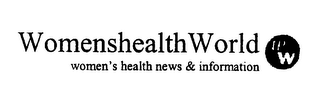 WW WOMENSHEALTH WORLD WOMEN'S HEALTH NEWS & INFORMATION logo