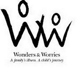WW WONDERS & WORRIES A FAMILY'S ILLNESS. A CHILD'S JOURNEY logo